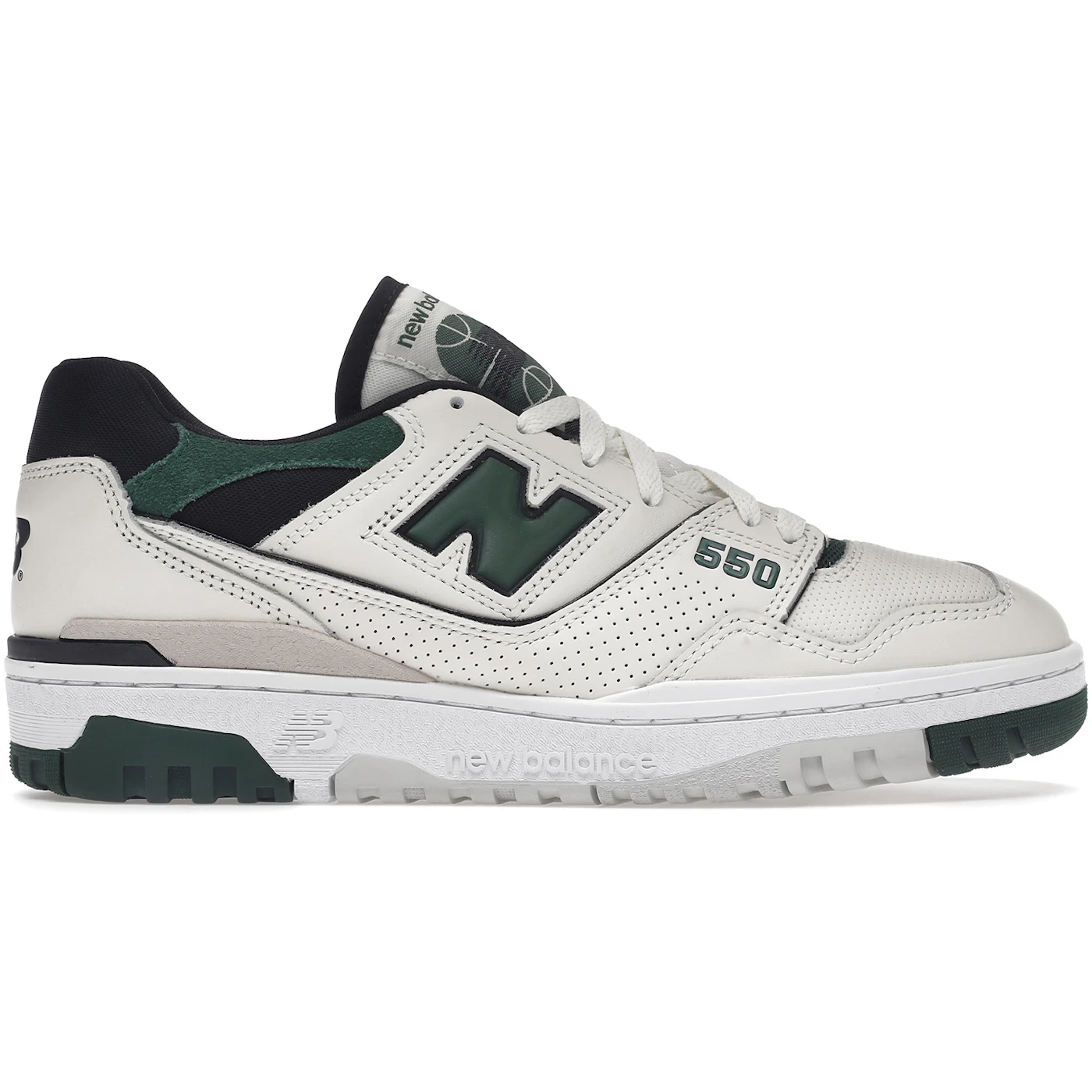 New Balance 550 Sea Salt Pine Green 1