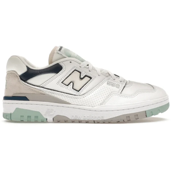 New Balance 550 White Winter Fog Navy