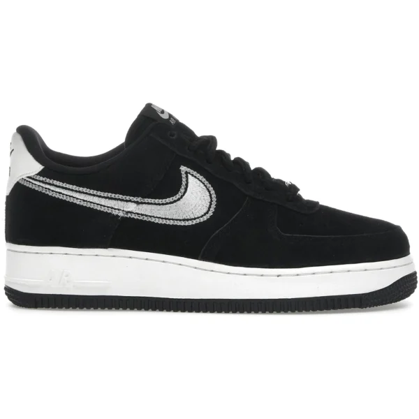 Nike Air Force 1 Low ’07 LV8 Black Sail Embroidered Swoosh