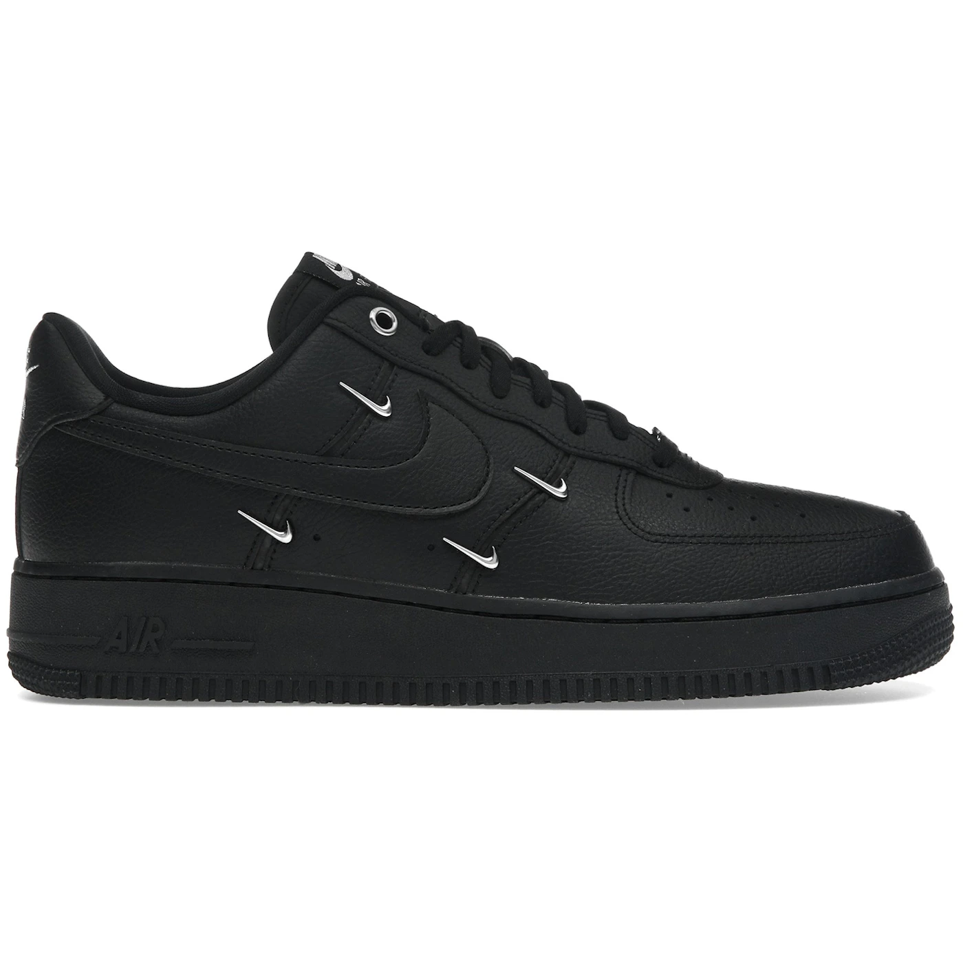 Nike Air Force 1 Low '07 LX Black Silver Mini Swoosh (Women's) 2 Nike Air Force 1 Low 07 LX Black Silver Mini Swoosh Womens 1