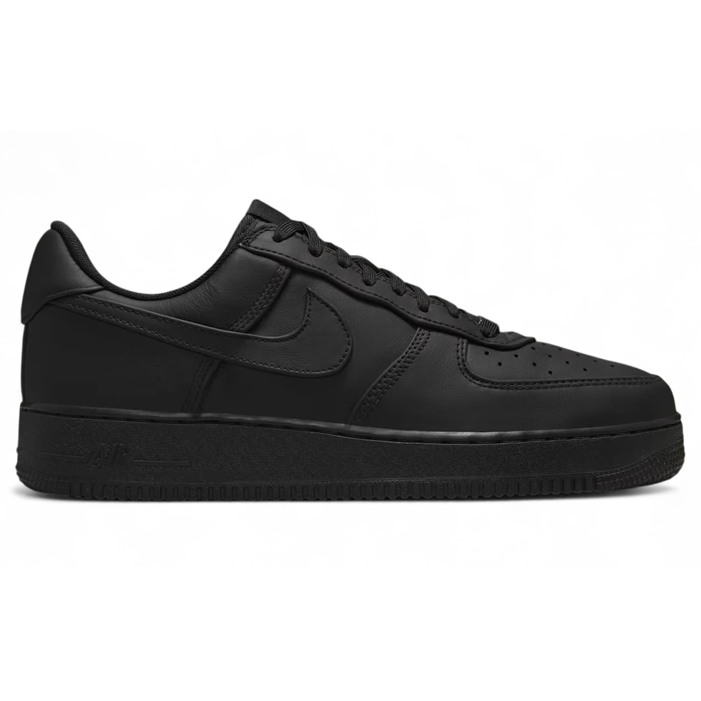 Nike Air Force 1 Low Retro Premium Triple Black Badgeless 3 Nike Air Force 1 Low Retro Premium Triple Black Badgeless