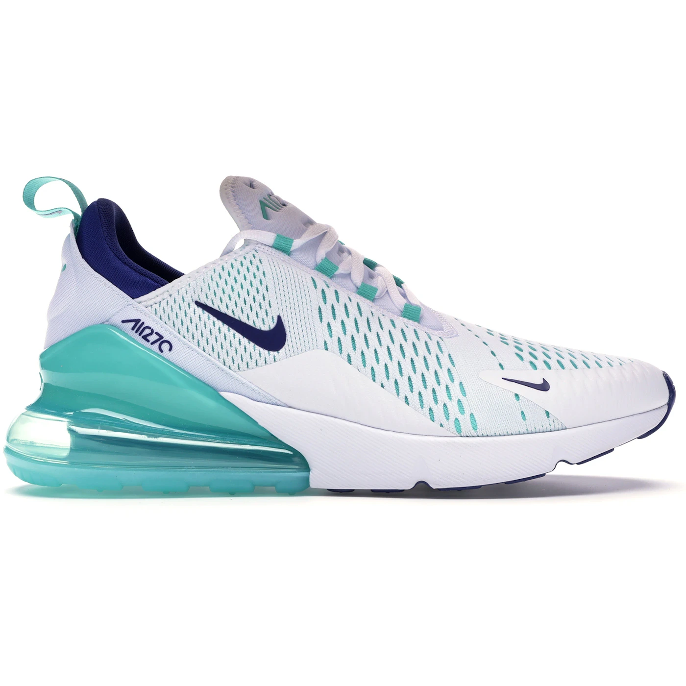 Nike Air Max 270 White Hyper Jade Deep Royal Blue 1