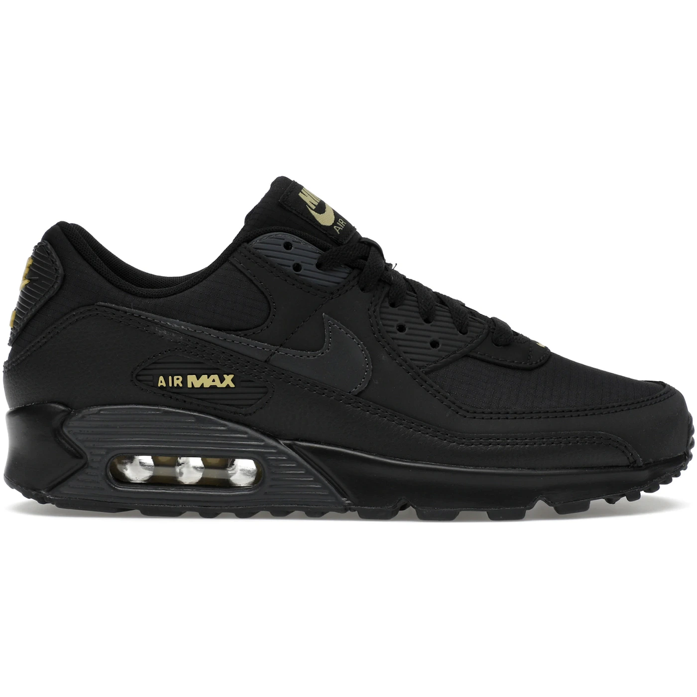 Nike Air Max 90 Black Buff Gold 2 Nike Air Max 90 Black Buff Gold 1