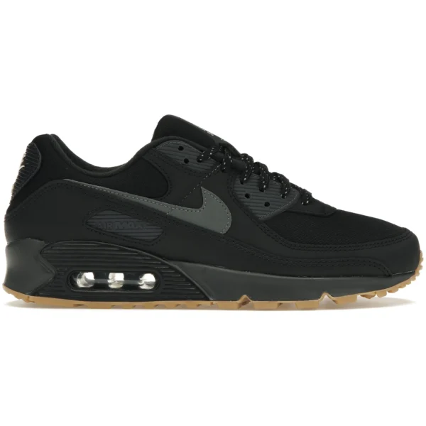 Nike Air Max 90 Black Smoke Grey Gum Reflective