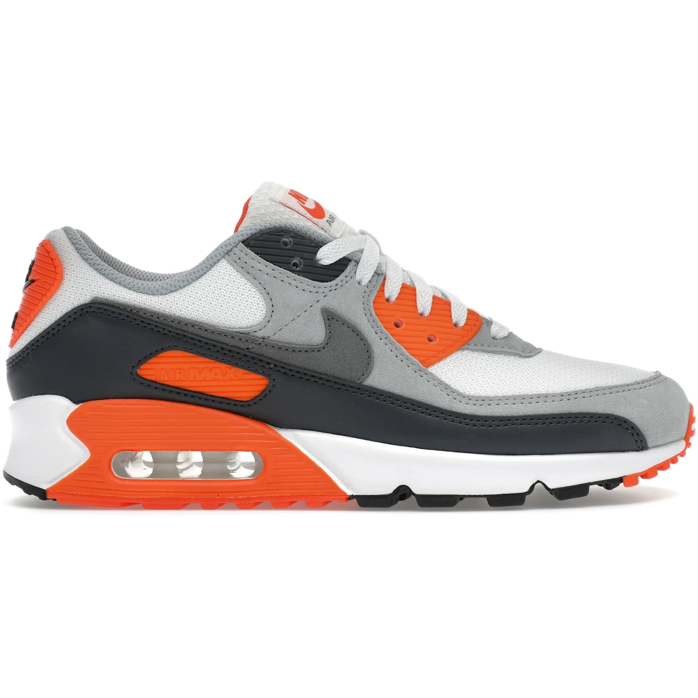 Nike Air Max 90 Summit White Safety Orange Dark Smoke Grey Smoke Grey 1