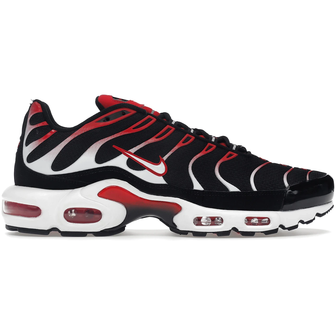 Nike Air Max Plus Black White University Red 2 Nike Air Max Plus Black White University Red 1