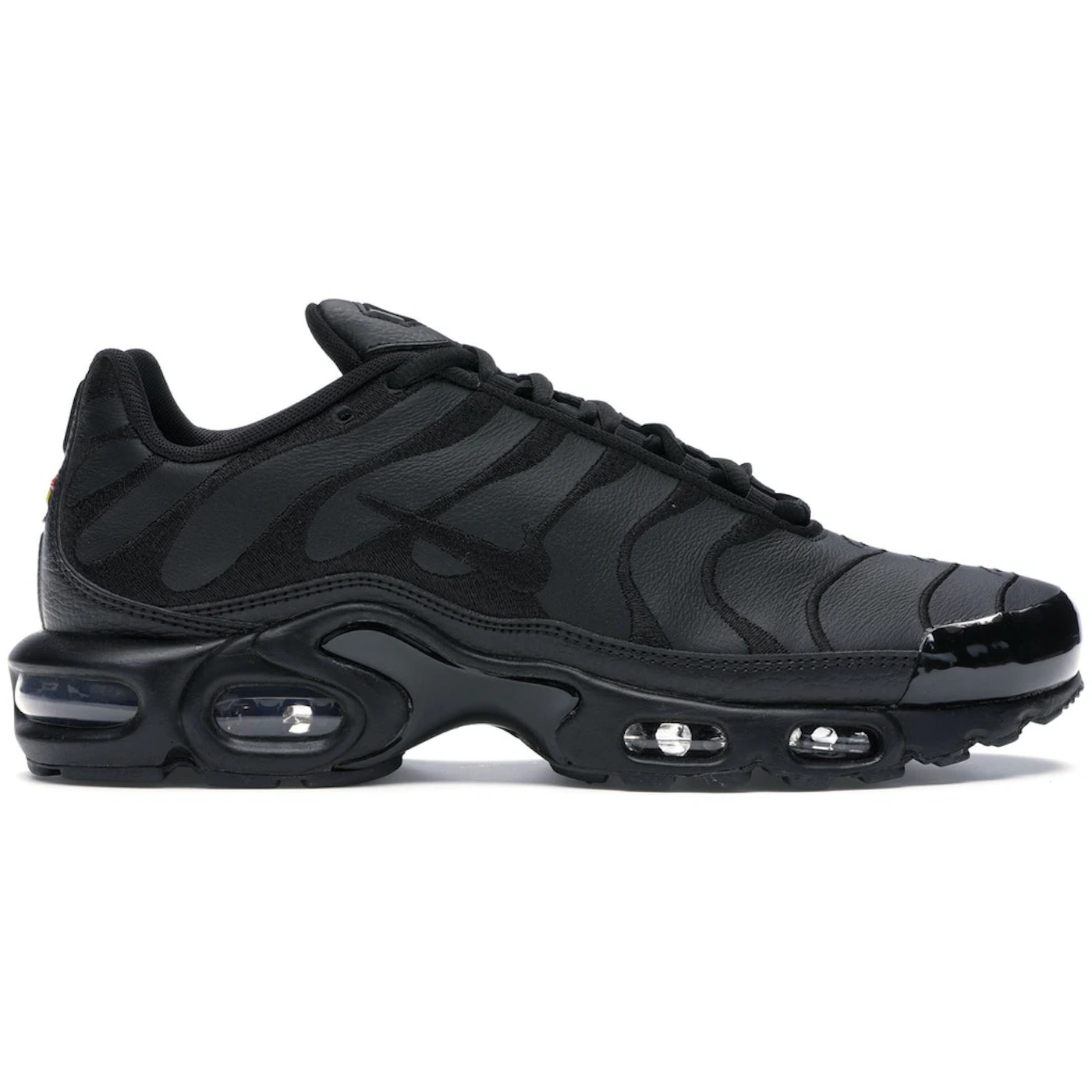 Nike Air Max Plus Triple Black Leather 2 Nike Air Max Plus Triple Black Leather 1