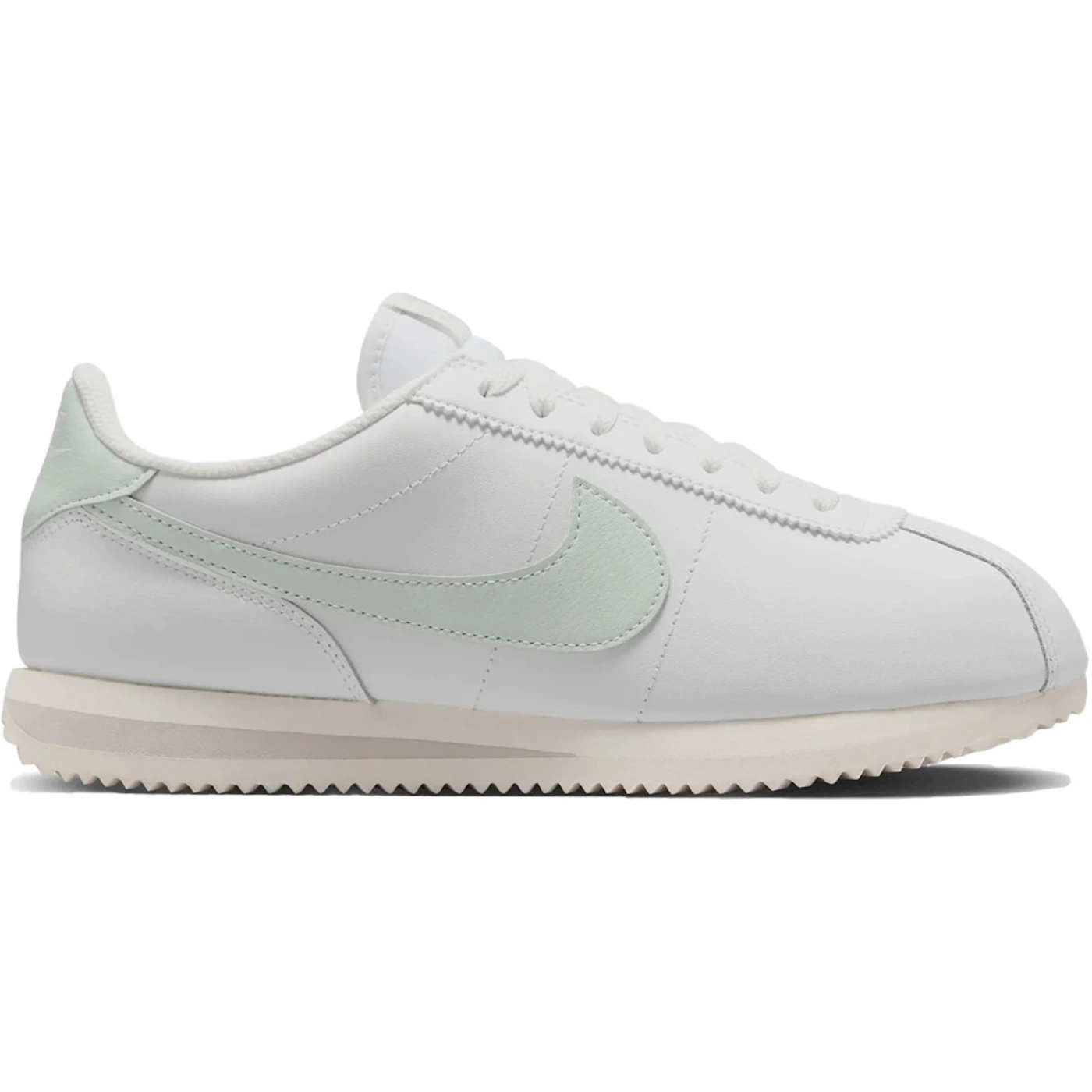 Nike Cortez Leather Summit White Light Silver (Women's) 3 Nike Cortez Leather Summit White Light Silver (Women's)