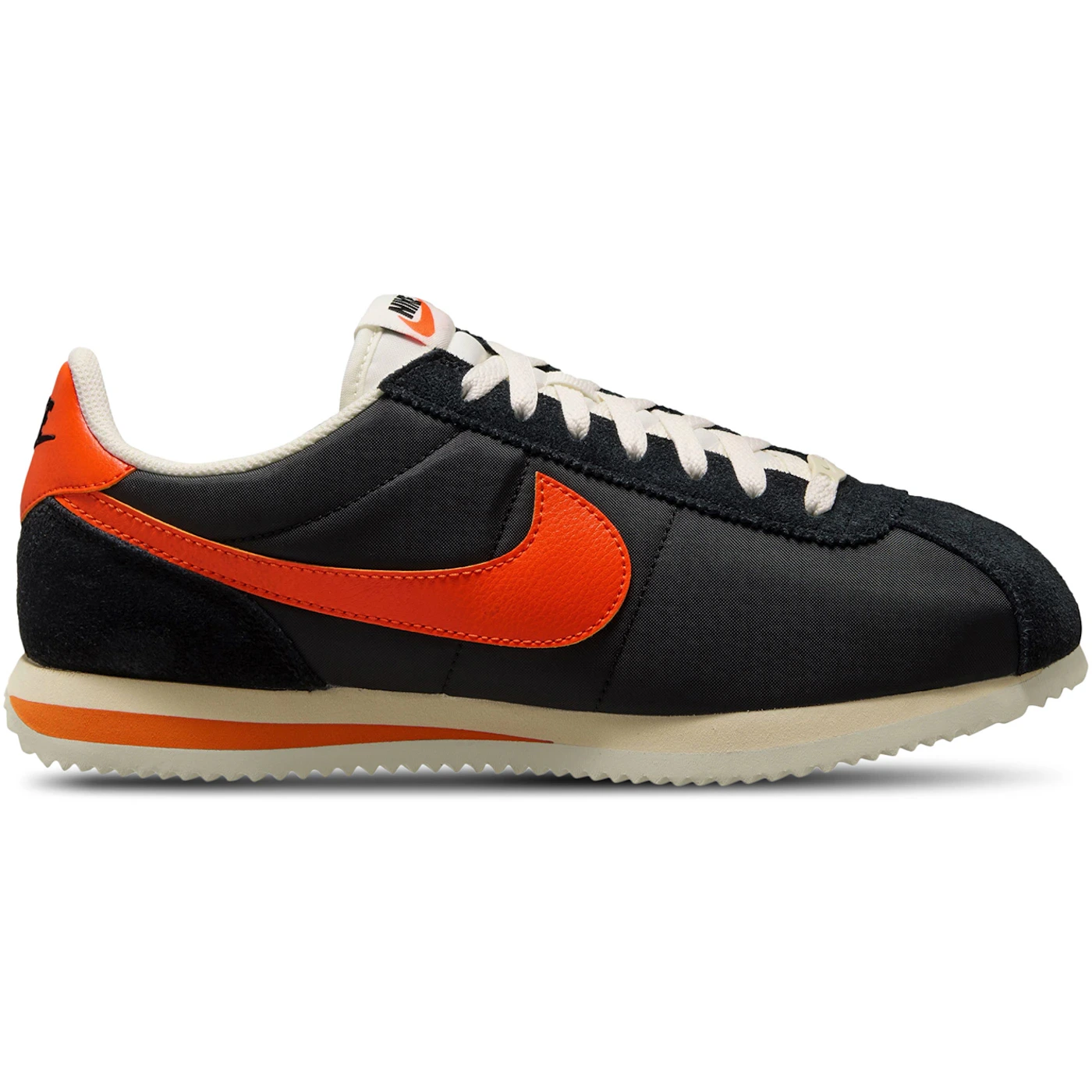 Nike Cortez TXT Black Sail Safety Orange 1
