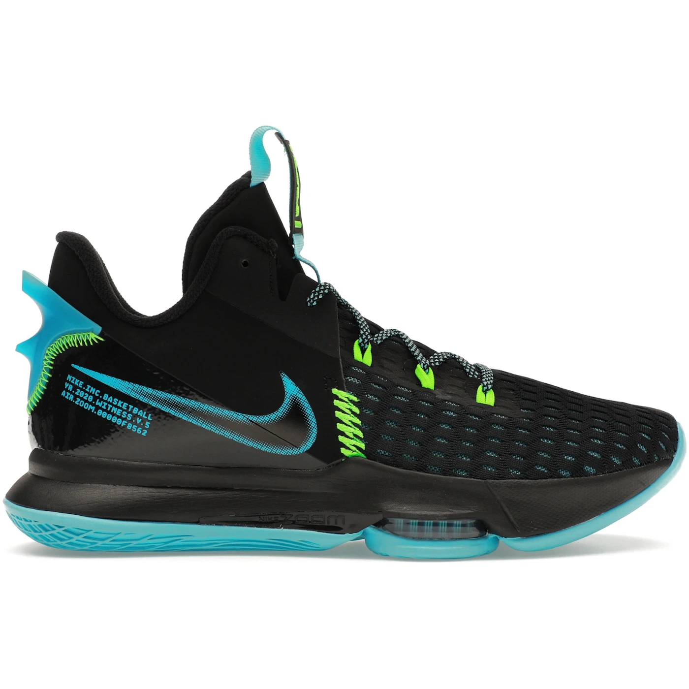 Nike LeBron Witness 5 Black Light Blue Fury 1