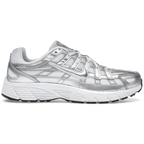 Nike P-6000 White Metallic Silver (GS)