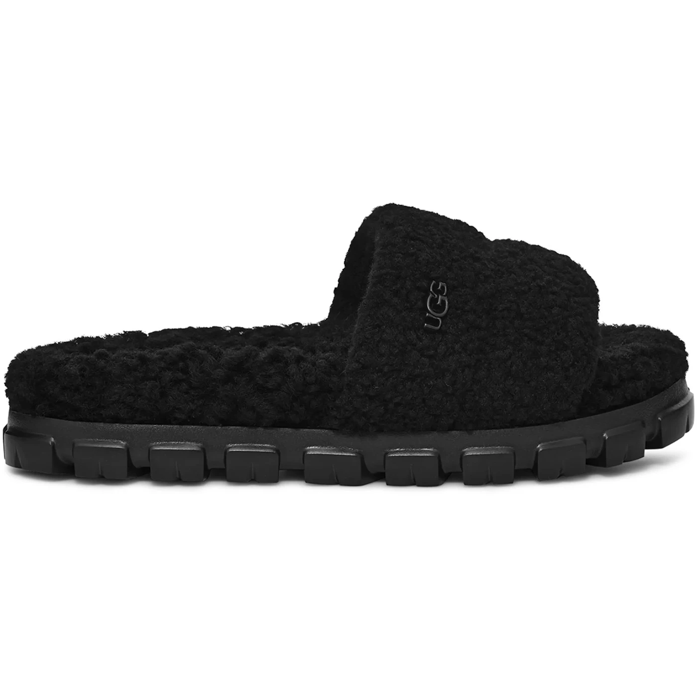 UGG Cozetta Curly Slide Black Womens 1