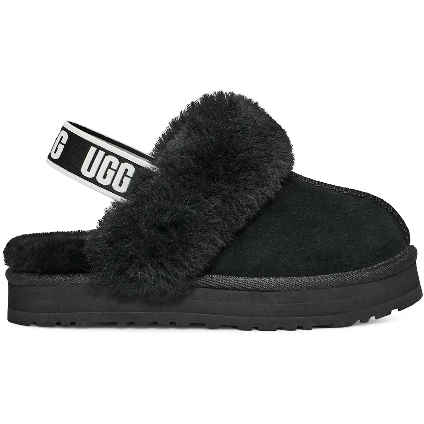 UGG Funkette Slipper Black (Kids) 2 UGG Funkette Slipper Black Kids 1
