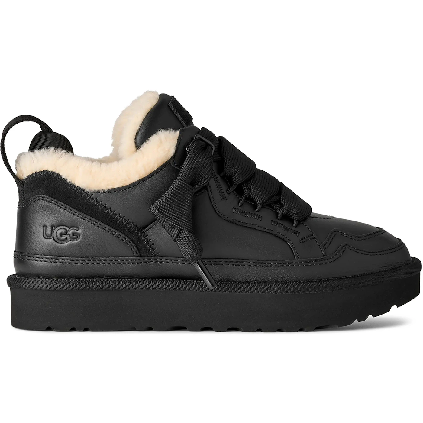 UGG Lowmel Leather Black Womens 1
