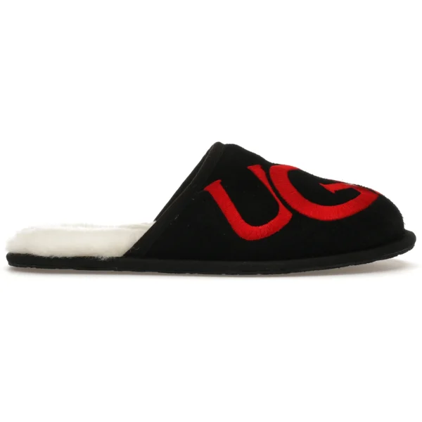 UGG Scuff Logo Slipper Black Red