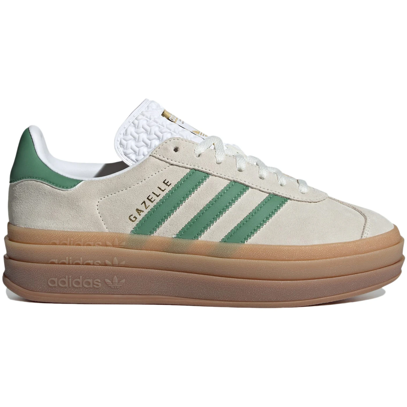 adidas Gazelle Bold Off White Preloved Green Womens 1