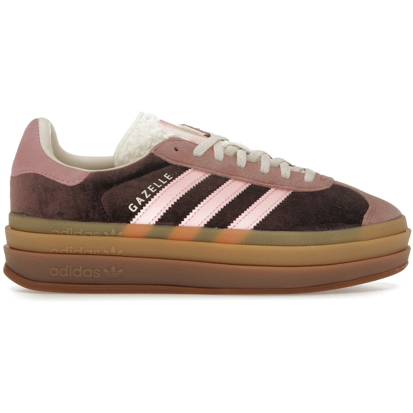 adidas Gazelle Bold Shadow Brown Warm Clay Glow Pink Womens 1