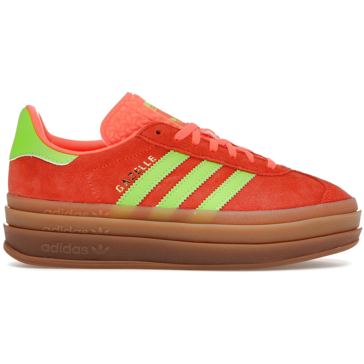 adidas Gazelle Bold Solar Orange Solar Green Womens 1