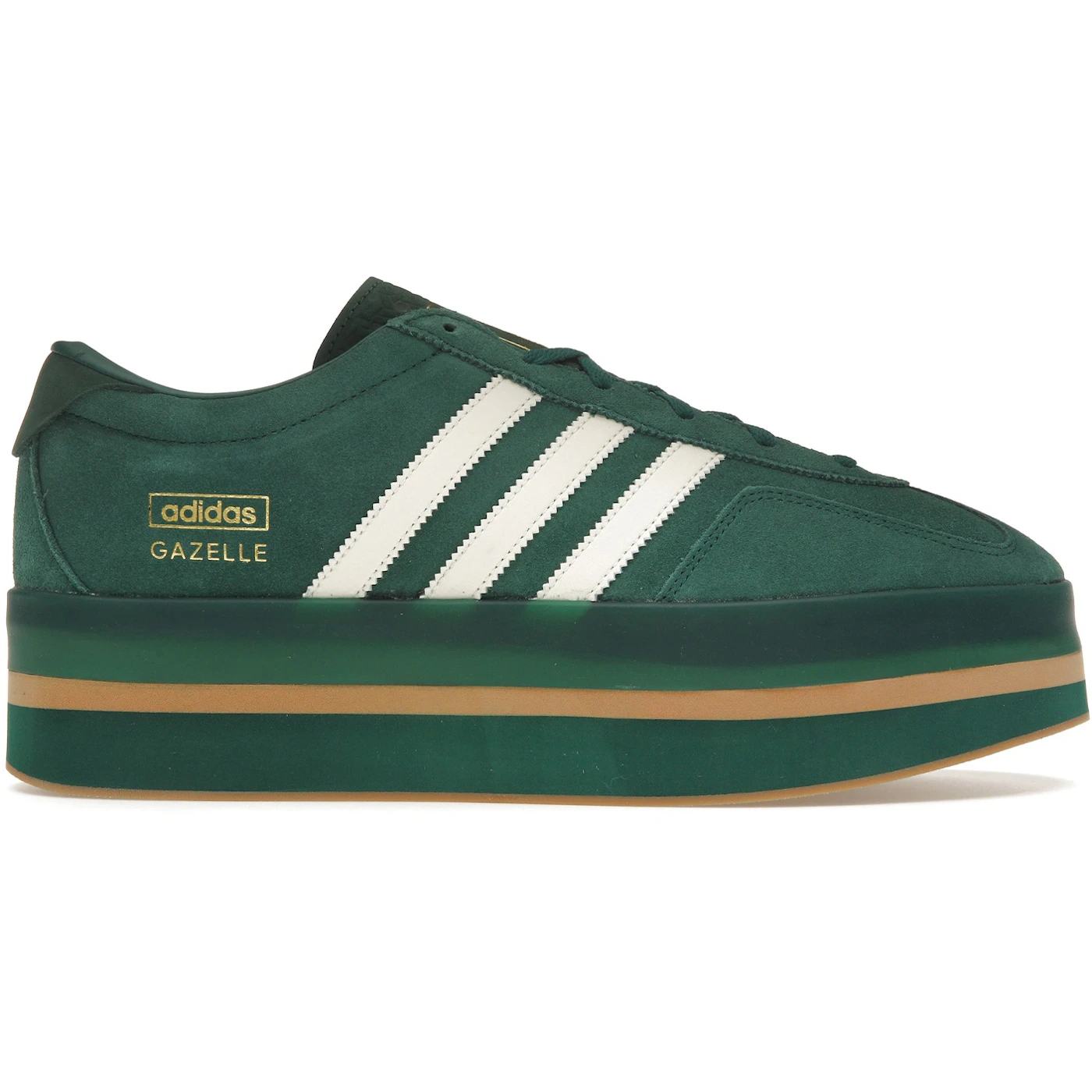 adidas Gazelle Stack Collegiate Green Cream White Womens 1