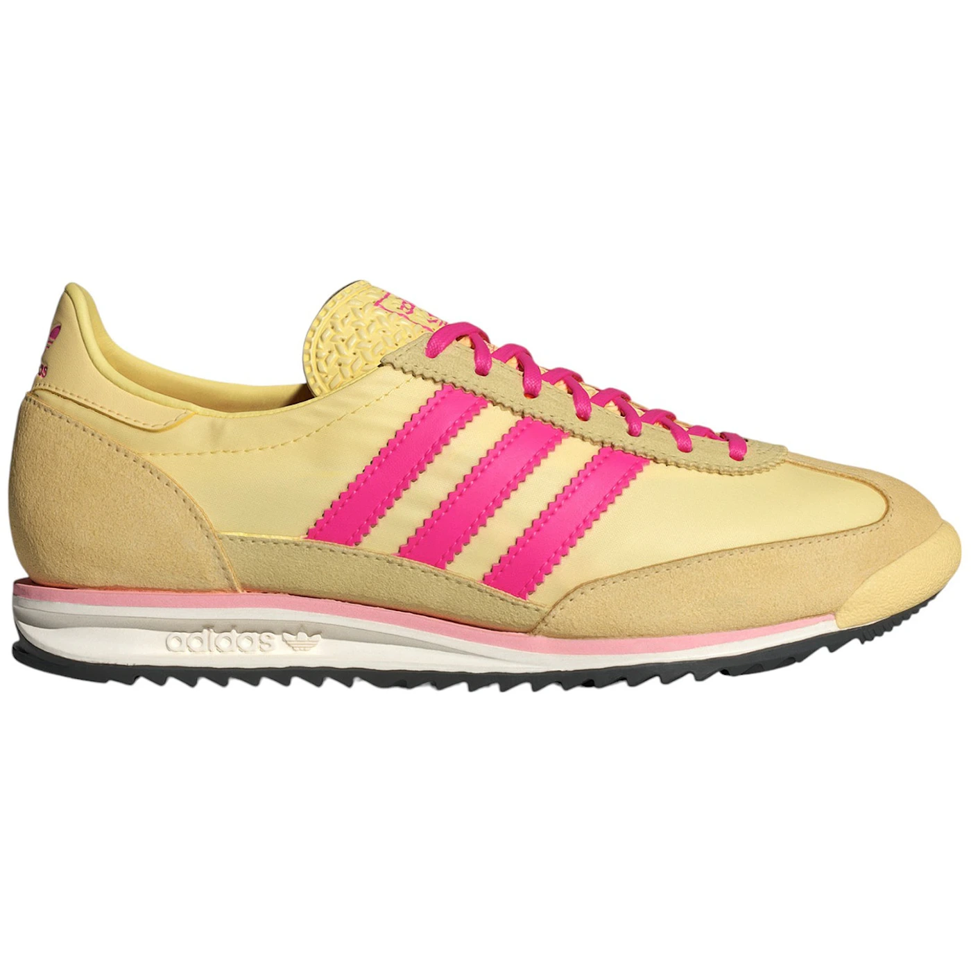 adidas SL 72 OG Almost Yellow Core Black Shock Pink Womens 1