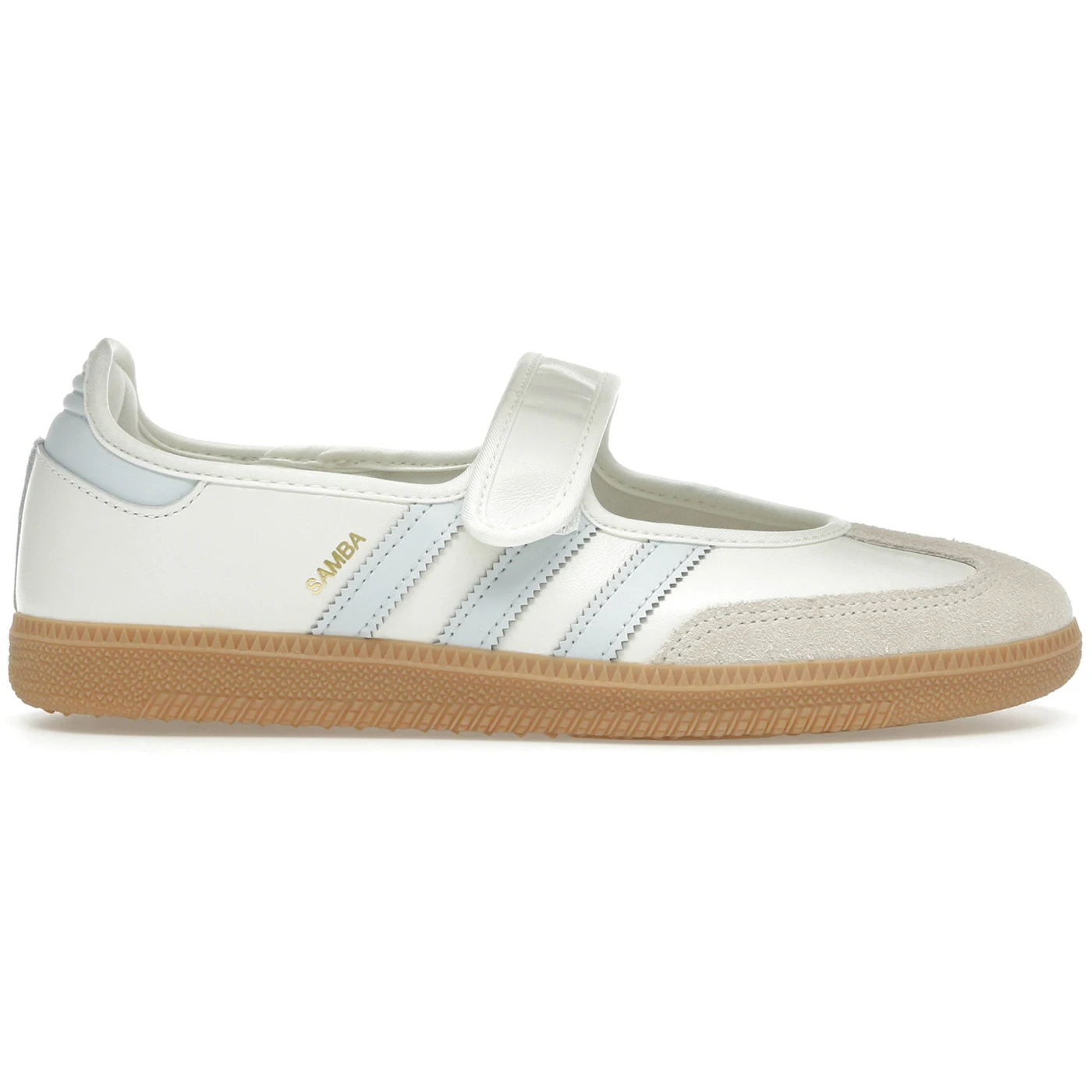 adidas Samba Jane White Blue Gum (Women's) 2 adidas Samba Jane White Blue Gum Womens 1