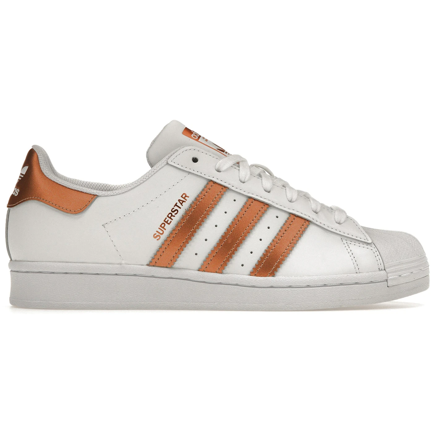 adidas Superstar White Copper Metallic Womens 1