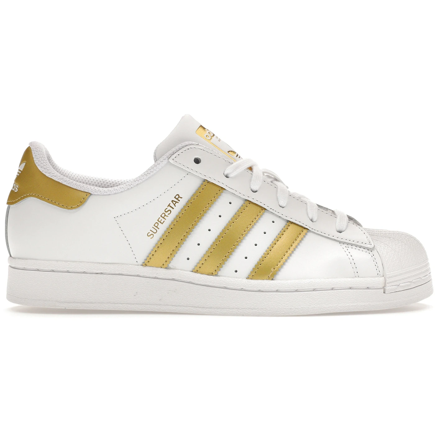 adidas Superstar White Gold Metallic (Women's) 1 adidas Superstar White Gold Metallic Womens 1