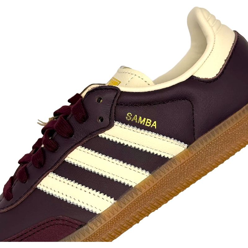 adidas Samba OG Maroon Gold Metallic (Women's) 4 adidas Samba OG Maroon Gold Metallic (Women's)