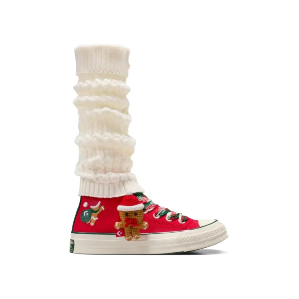 Converse Chuck 70 Hi X-Mas Gingerbread & Knit Sock Red