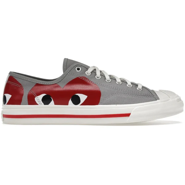 Converse Jack Purcell Comme des Garcons PLAY Grey Red