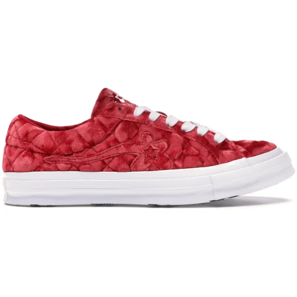 Converse One Star Ox Golf le Fleur TTC Quilted Velvet Barbados Cherry