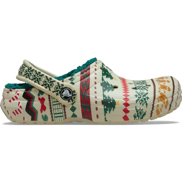 Crocs Classic Lined Clog Fair Isle Bone