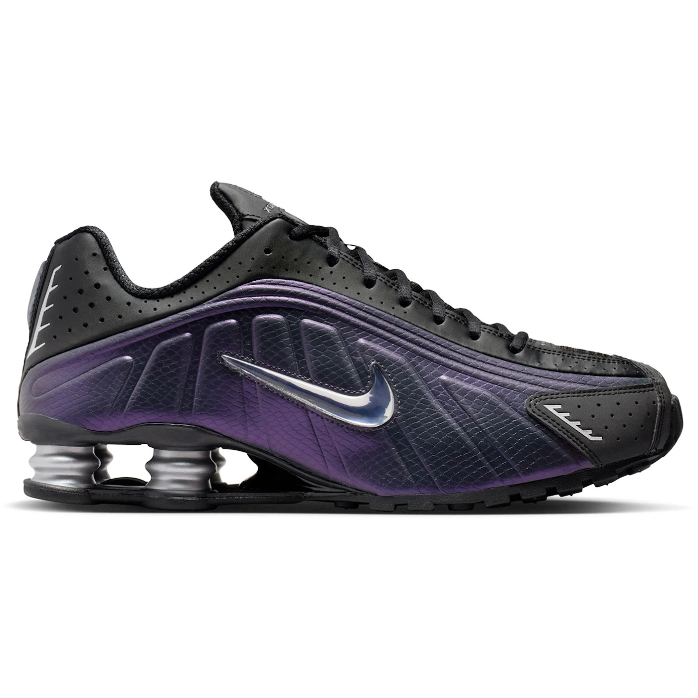 Nike Shox R4 Black Metallic Silver Purple Dynasty 1 Nike Shox R4 Black Metallic Silver Purple Dynasty 1