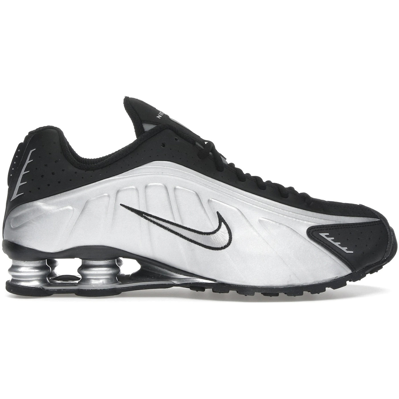 Nike Shox R4 Metallic Silver Black 2 Nike Shox R4 Metallic Silver Black 1