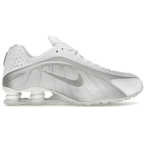 Nike Shox R4 White Bright Crimson Metallic Silver