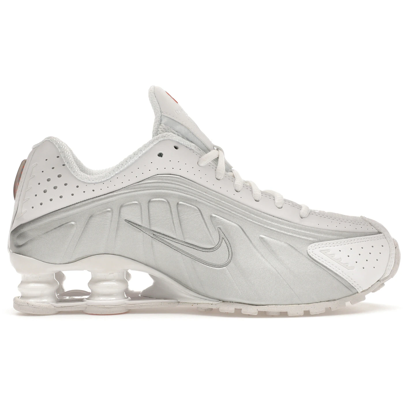 Nike Shox R4 White Metallic Silver (Women's) 2 Nike Shox R4 White Metallic Silver Womens 1