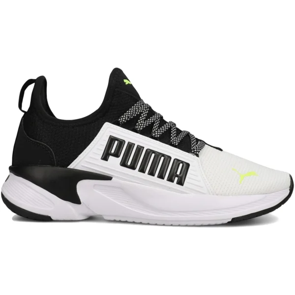 Puma Softride Premier White Black Yellow Alert