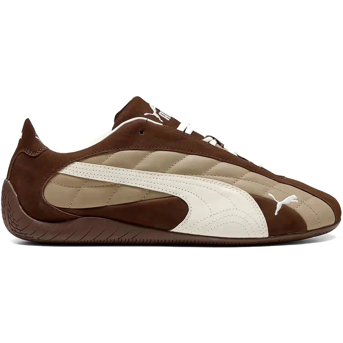 Puma Speedcat Plus Quilted Espresso Brown White 1 Puma Speedcat Plus Quilted Espresso Brown White 1