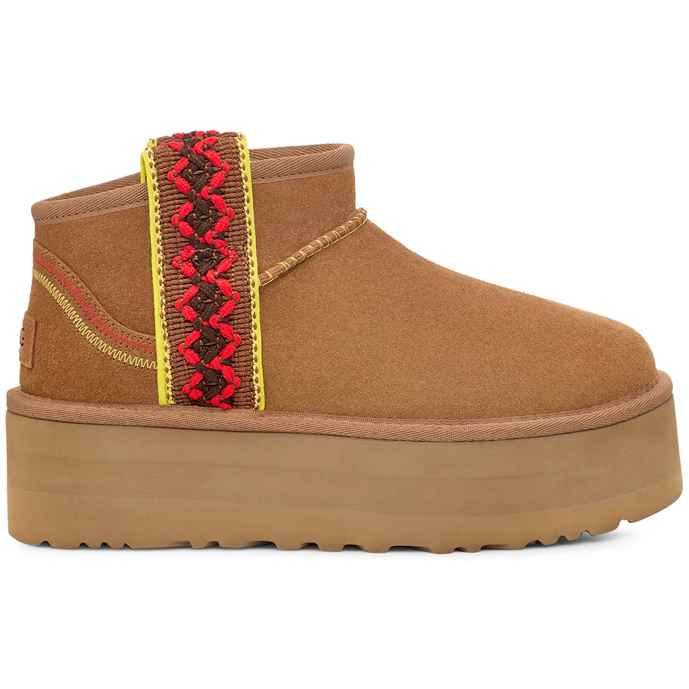 UGG Classic Ultra Mini Braid Boot Chestnut (Women's) 2 UGG Classic Ultra Mini Braid Boot Chestnut Womens 1
