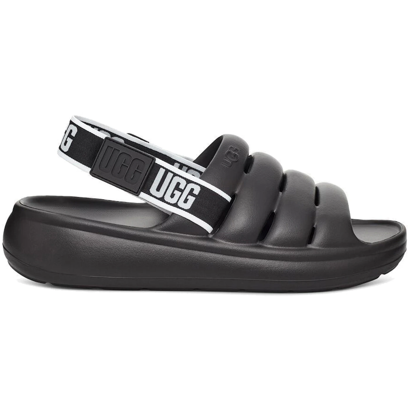 UGG Sport Yeah Slide Black White 1 UGG Sport Yeah Slide Black White 1