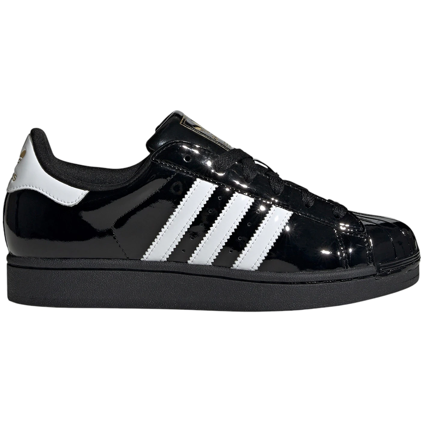 adidas Superstar II Core Black Cloud White Gold Metallic (Women's) 2 adidas Superstar II Core Black Cloud White Gold Metallic Womens 1