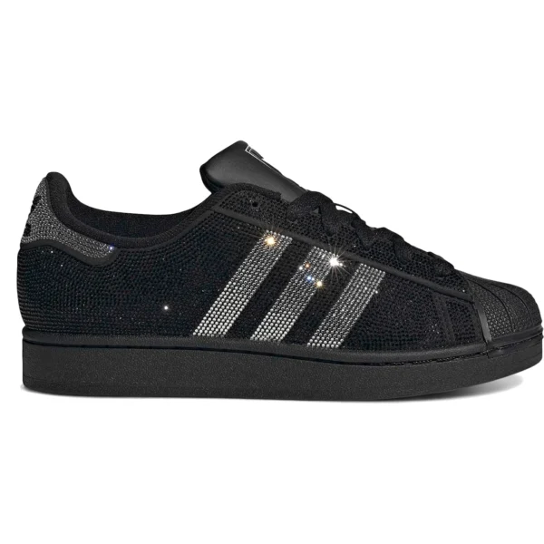 adidas Superstar II Rhinestone Black Silver (Women’s)