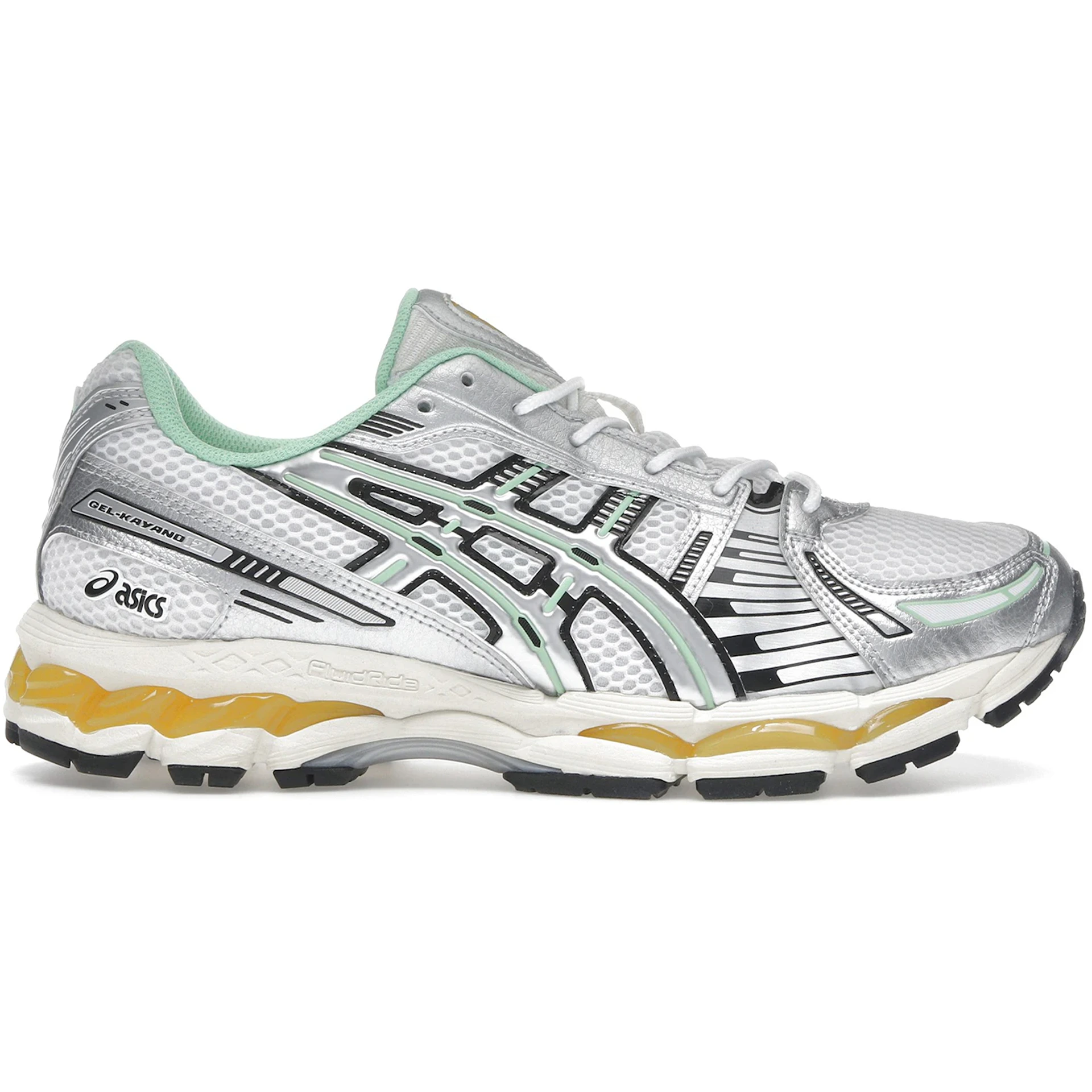 ASICS Gel-Kayano 12.1 Silver Green Orange 2 ASICS Gel Kayano 121 Silver Green Orange 4