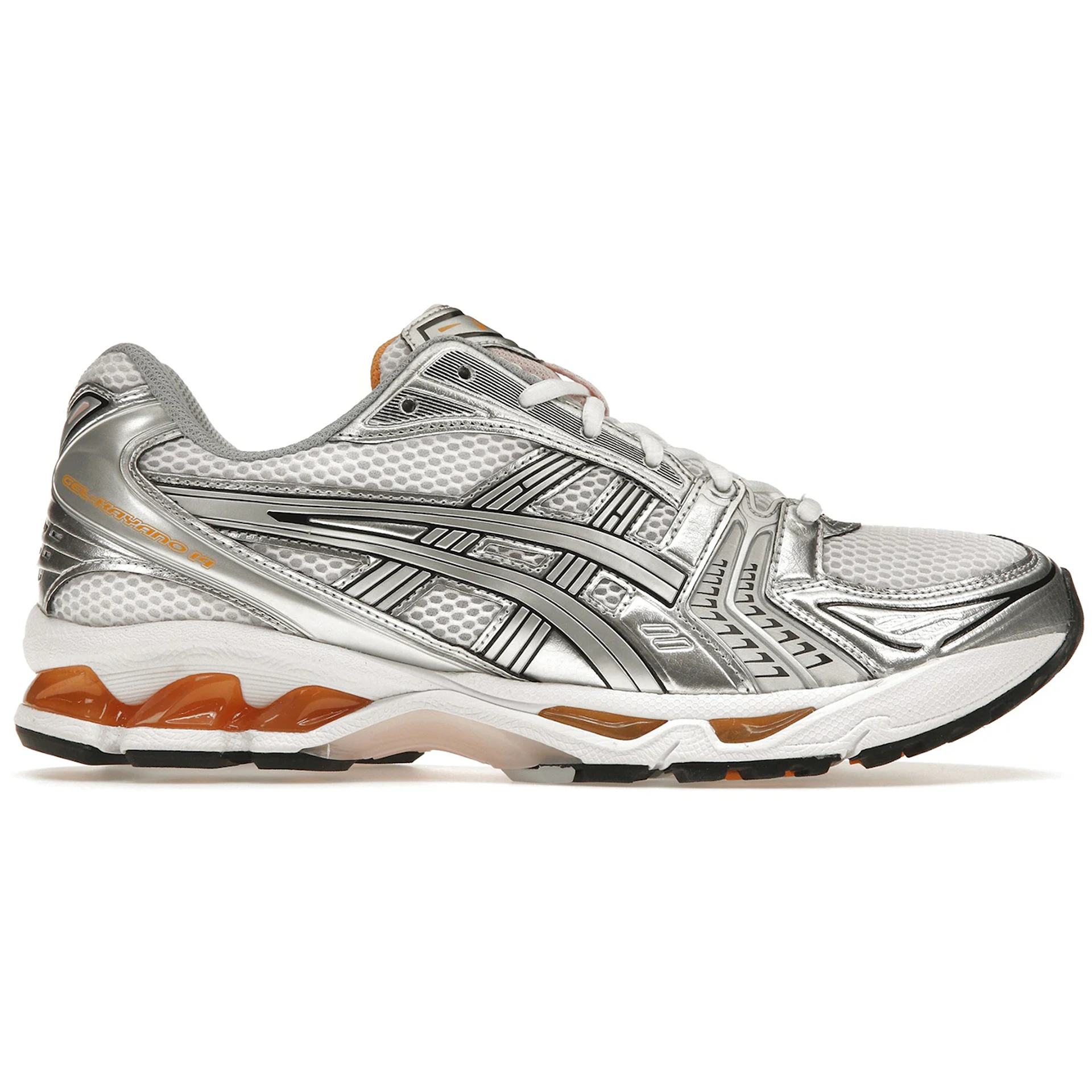 ASICS Gel-Kayano 14 White Pure Sliver Orange 2 ASICS Gel Kayano 14 White Pure Sliver Orange 2