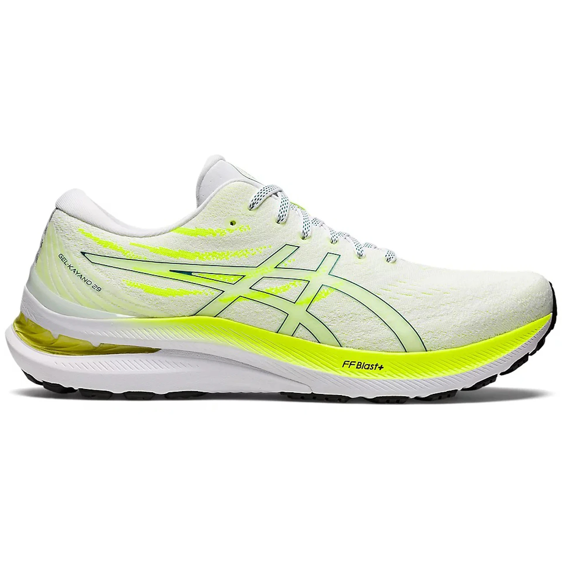 ASICS Gel-Kayano 29 White Velvet Pine Safety Yellow 2 ASICS Gel-Kayano 29 White Velvet Pine Safety Yellow