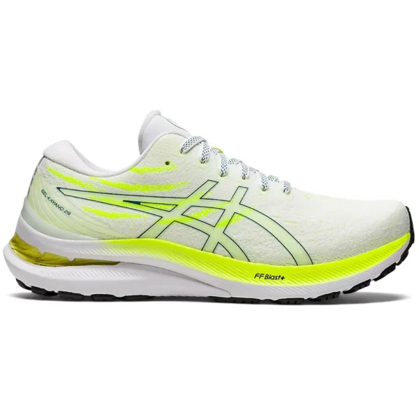 ASICS Gel-Kayano 29 White Velvet Pine Safety Yellow (Womens)