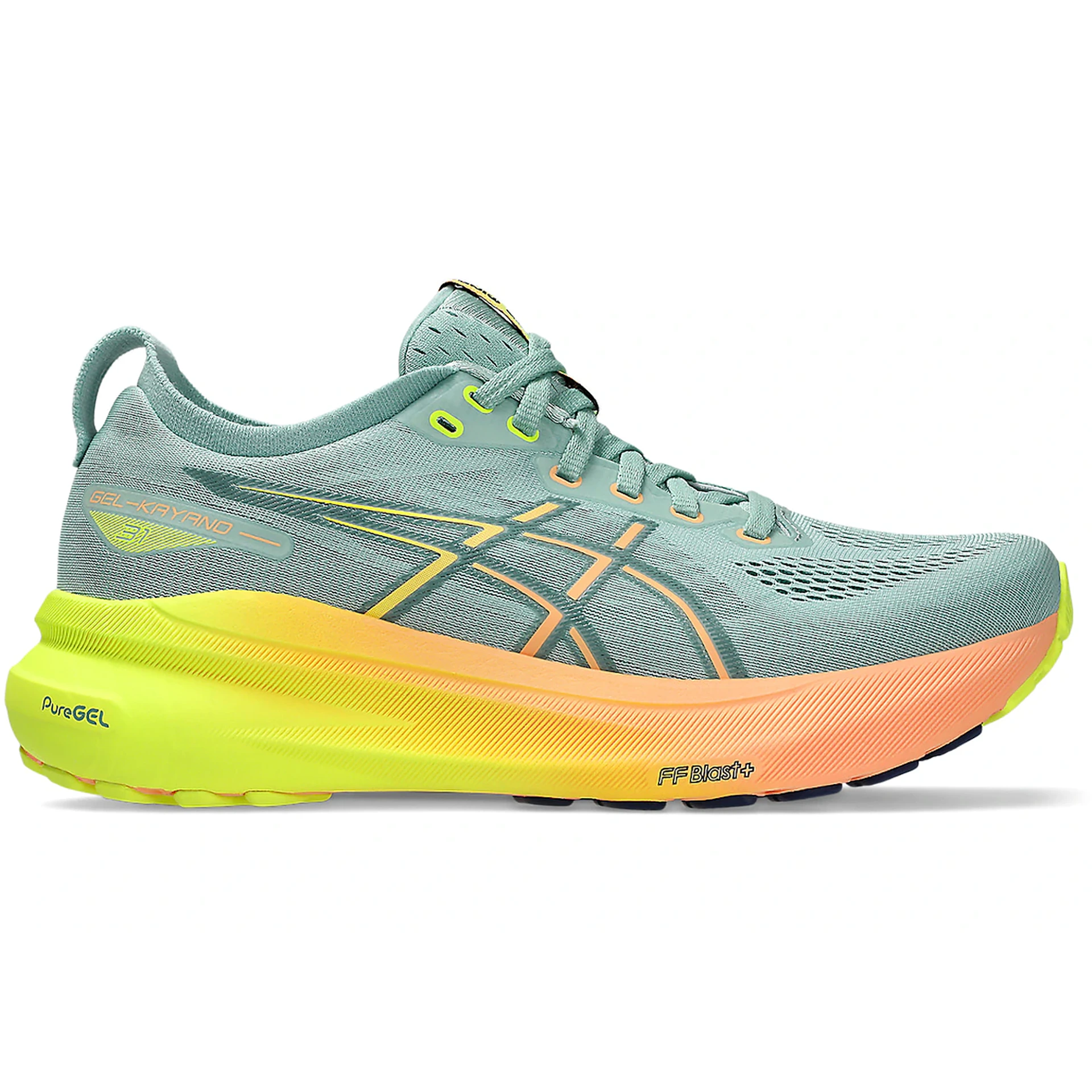 ASICS Gel-Kayano 31 Paris Light Celadon Safety Yellow (Womens) 2 ASICS Gel Kayano 31 Paris Light Celadon Safety Yellow Womens 2