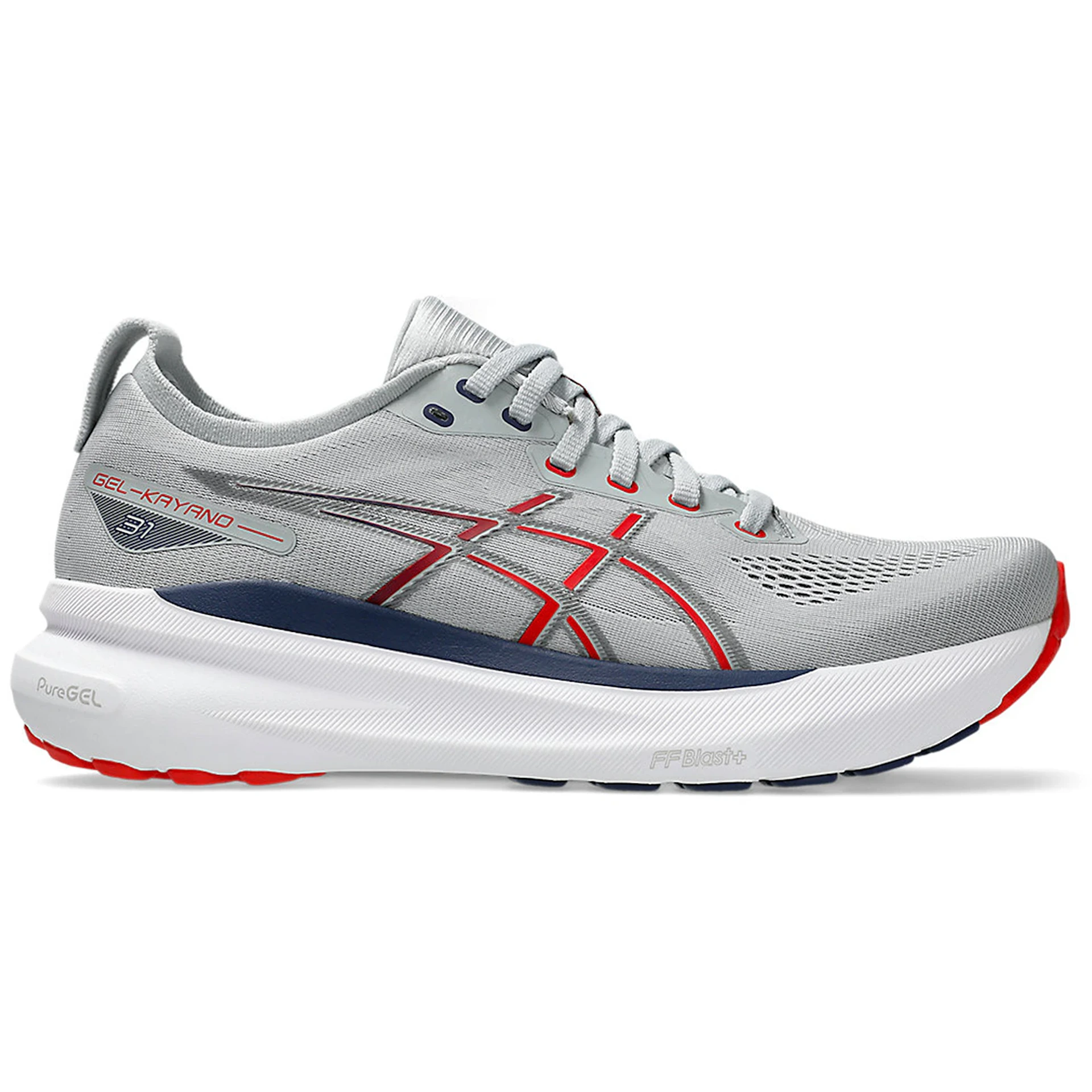 ASICS Gel-Kayano 31 Piedmont Grey Fiery Red 2 ASICS Gel Kayano 31 Piedmont Grey Fiery Red 2
