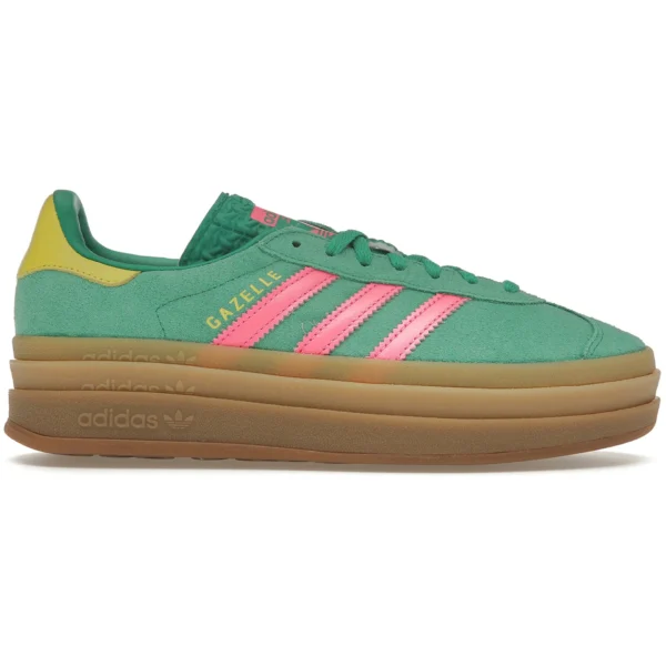 adidas Gazelle Bold Court Green Lucid Pink (Womens)