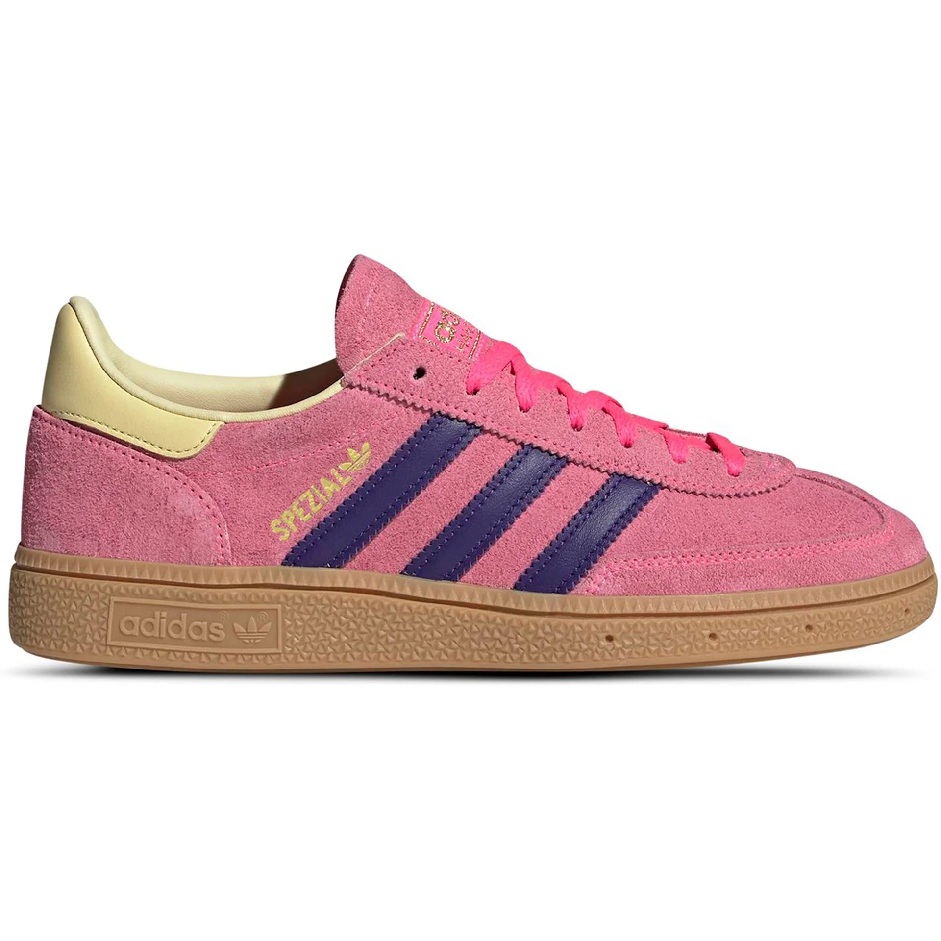 adidas Handball Spezial Lucid Pink Collegiate Purple Almost Yellow (Womens) 1 adidas Handball Spezial Lucid Pink Collegiate Purple Almost Yellow Womens 3